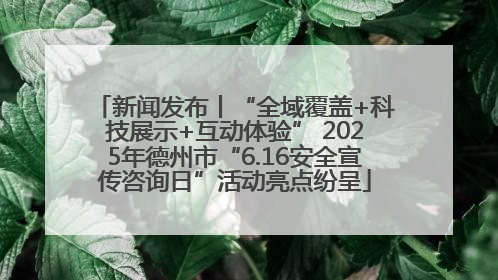 新闻发布丨“全域覆盖+科技展示+互动体验” 2025年德州市“6.16安全宣传咨询日”活动亮点纷呈