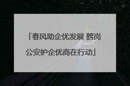春风助企优发展 鹤岗公安护企优商在行动