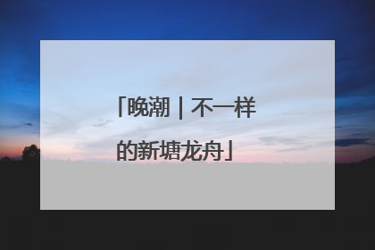晚潮｜不一样的新塘龙舟