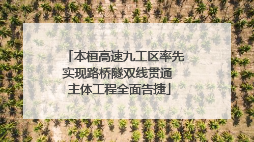 本桓高速九工区率先实现路桥隧双线贯通 主体工程全面告捷