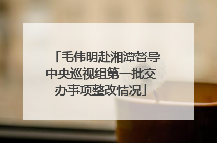 毛伟明赴湘潭督导中央巡视组第一批交办事项整改情况