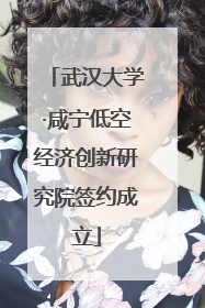 武汉大学·咸宁低空经济创新研究院签约成立