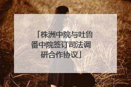 株洲中院与吐鲁番中院签订司法调研合作协议