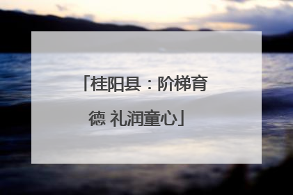 桂阳县：阶梯育德 礼润童心