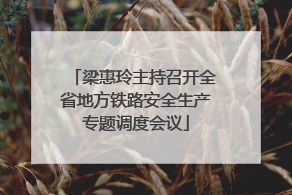 梁惠玲主持召开全省地方铁路安全生产专题调度会议