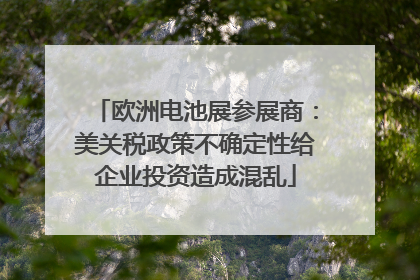 欧洲电池展参展商：美关税政策不确定性给企业投资造成混乱