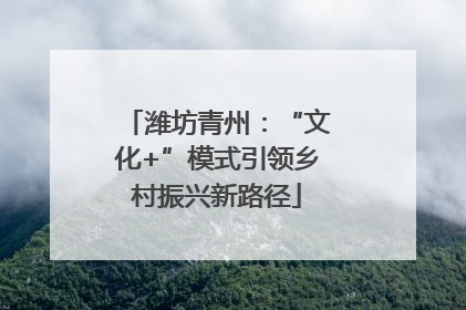 潍坊青州：“文化+”模式引领乡村振兴新路径
