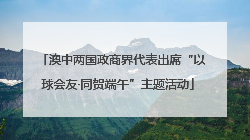 澳中两国政商界代表出席“以球会友·同贺端午”主题活动