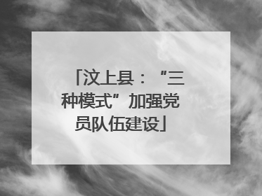 汶上县：“三种模式”加强党员队伍建设