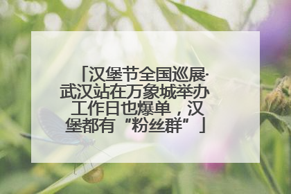 汉堡节全国巡展·武汉站在万象城举办 工作日也爆单，汉堡都有“粉丝群”