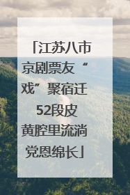 江苏八市京剧票友“戏”聚宿迁 52段皮黄腔里流淌党恩绵长
