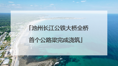 池州长江公铁大桥全桥首个公路梁完成浇筑