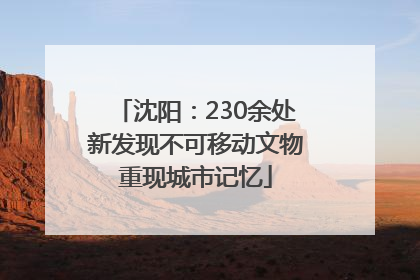 沈阳：230余处新发现不可移动文物重现城市记忆