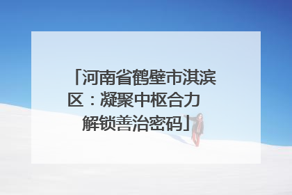河南省鹤壁市淇滨区：凝聚中枢合力 解锁善治密码