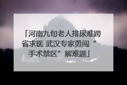 河南九旬老人排尿难跨省求医 武汉专家勇闯“手术禁区”解难题