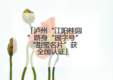 泸州“江阳桂圆”跻身“国字号” “甜蜜名片”获全国认证