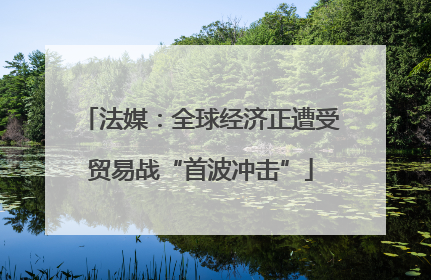 法媒：全球经济正遭受贸易战“首波冲击”
