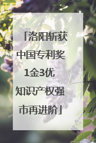 洛阳斩获中国专利奖1金3优 知识产权强市再进阶
