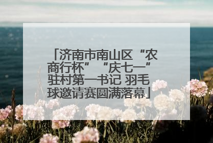 济南市南山区“农商行杯”“庆七一”驻村第一书记 羽毛球邀请赛圆满落幕