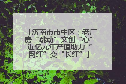 济南市市中区：老厂房“跳动”文创“心” 近亿元年产值助力“网红”变“长红”