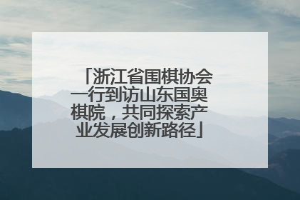 浙江省围棋协会一行到访山东国奥棋院，共同探索产业发展创新路径