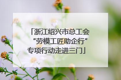 浙江绍兴市总工会“劳模工匠助企行”专项行动走进三门