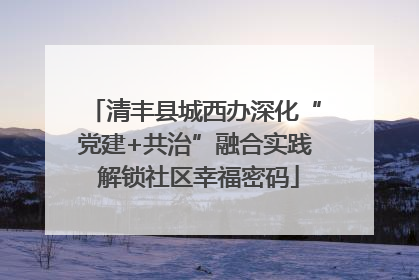 清丰县城西办深化“党建+共治”融合实践 解锁社区幸福密码