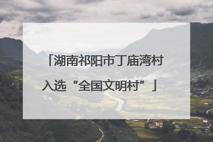 湖南祁阳市丁庙湾村入选“全国文明村”