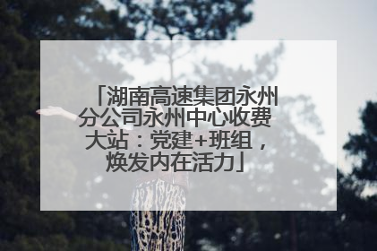 湖南高速集团永州分公司永州中心收费大站：党建+班组，焕发内在活力
