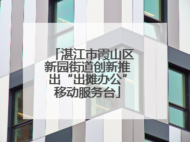 湛江市霞山区新园街道创新推出“出摊办公”移动服务台