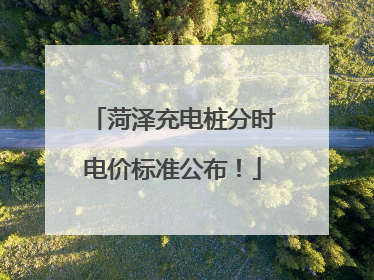 菏泽充电桩分时电价标准公布！