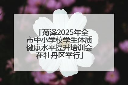 菏泽2025年全市中小学校学生体质健康水平提升培训会在牡丹区举行