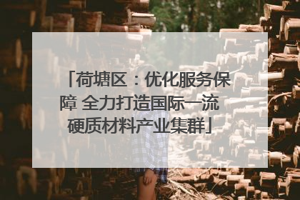 荷塘区：优化服务保障 全力打造国际一流硬质材料产业集群