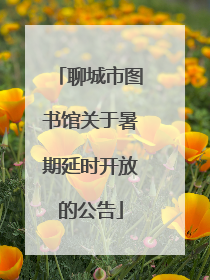 聊城市图书馆关于暑期延时开放的公告