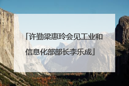许勤梁惠玲会见工业和信息化部部长李乐成