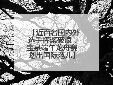 近百名国内外选手挥桨破浪，宝泉端午龙舟赛划出国际范儿