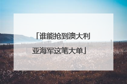 谁能抢到澳大利亚海军这笔大单