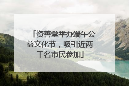 资善堂举办端午公益文化节，吸引近两千名市民参加