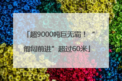 超9000吨巨无霸！“匍匐前进”超过60米