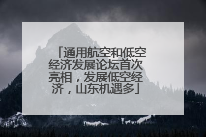 通用航空和低空经济发展论坛首次亮相，发展低空经济，山东机遇多