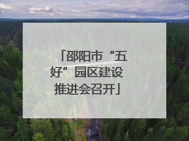 邵阳市“五好”园区建设推进会召开