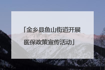 金乡县鱼山街道开展医保政策宣传活动