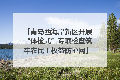 青岛西海岸新区开展“体检式”专项检查筑牢农民工权益防护网