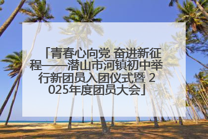青春心向党 奋进新征程——潜山市河镇初中举行新团员入团仪式暨 2025年度团员大会