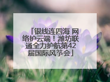银线连四海 网络护云端！潍坊联通全力护航第42届国际风筝会