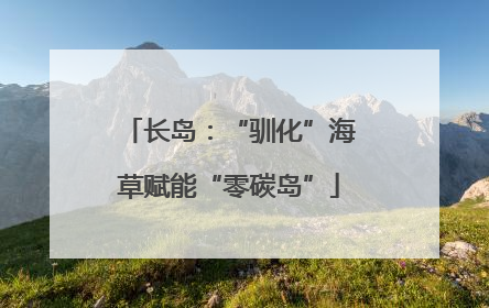长岛：“驯化”海草赋能“零碳岛”