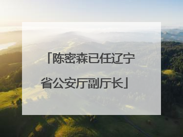 陈密森已任辽宁省公安厅副厅长