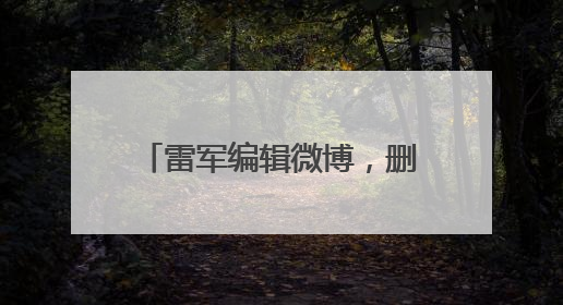 雷军编辑微博，删除文字“诋毁本身就是一种仰望”
