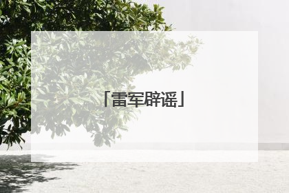 雷军辟谣
