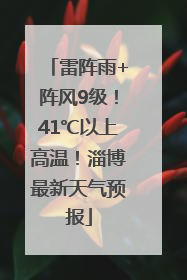 雷阵雨+阵风9级！41℃以上高温！淄博最新天气预报